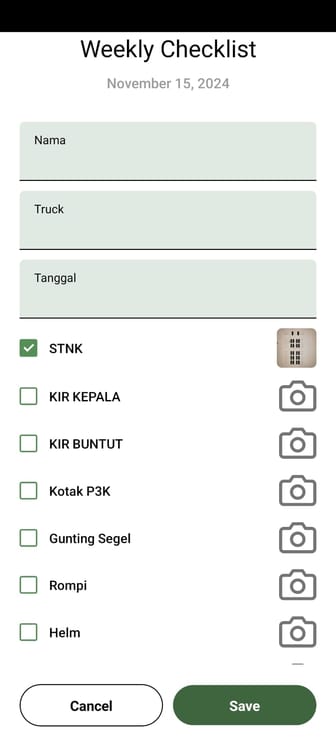 Konversi Fleet screen