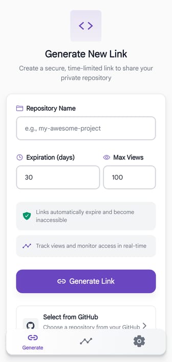 PrivyCode screen