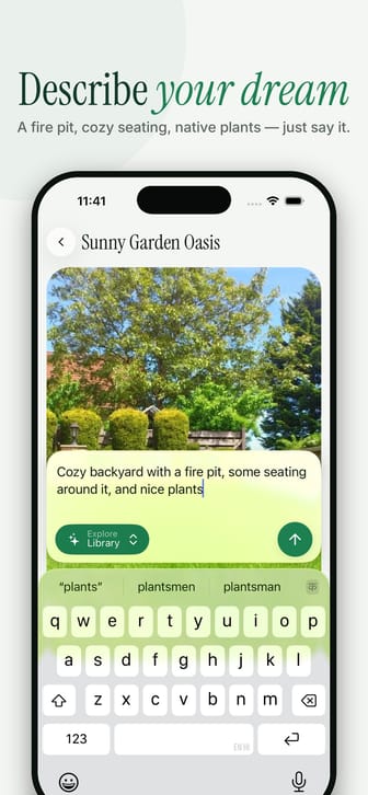 YardPlan screen