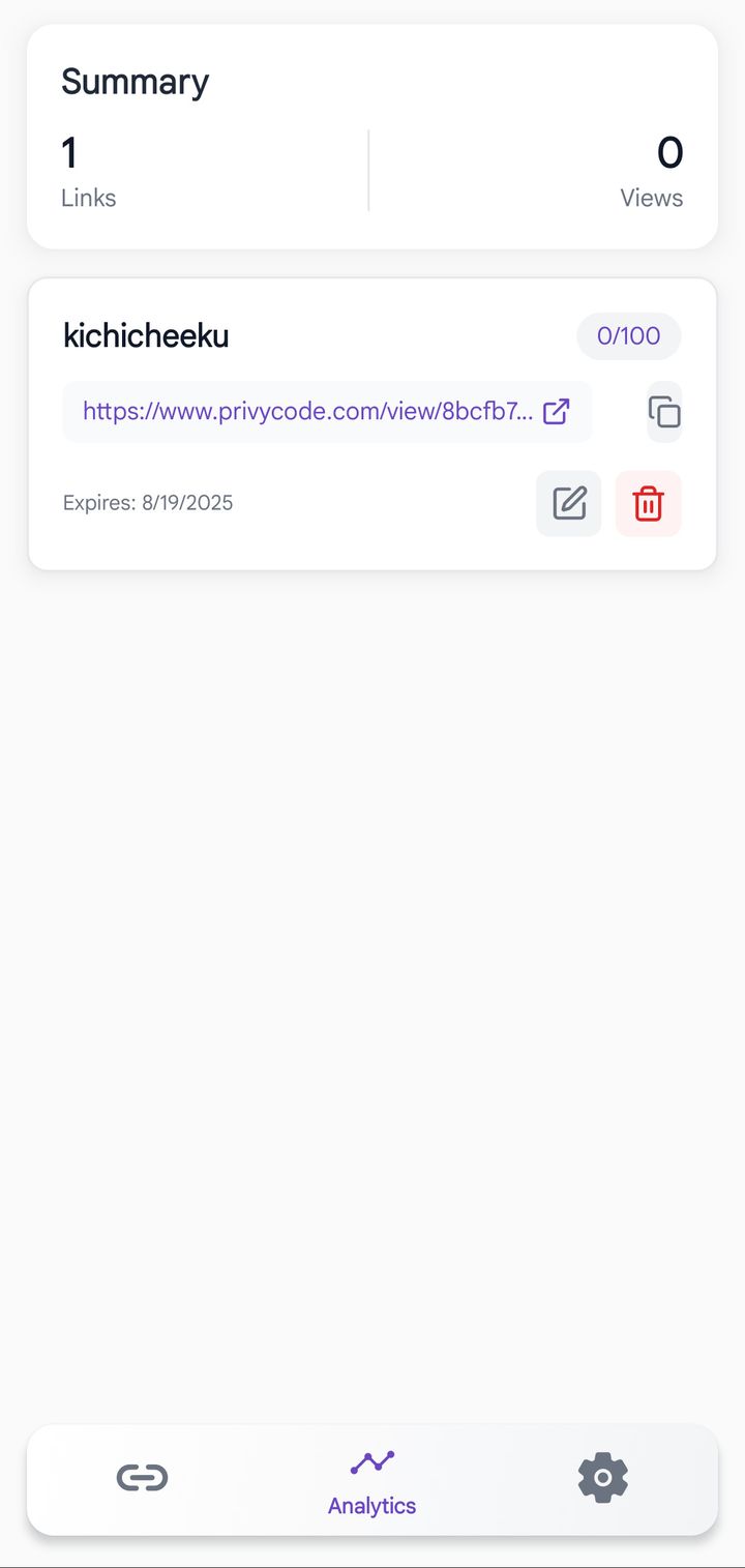 PrivyCode screen 3