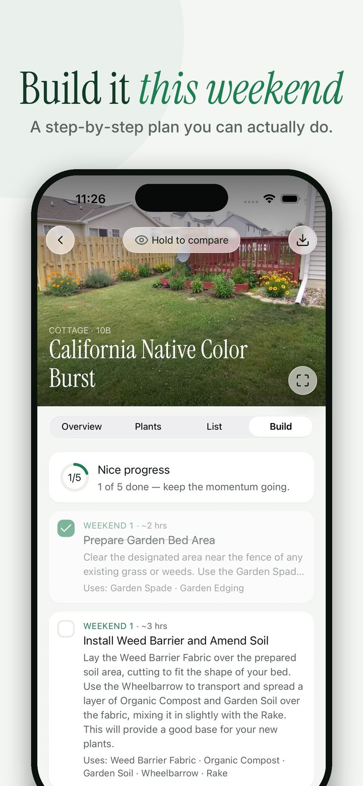 YardPlan screen 6